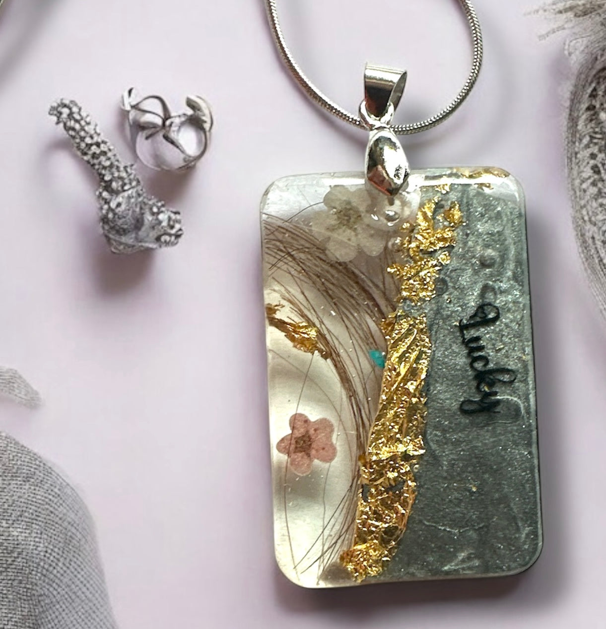 Erinnerungen, Haar / Tierhaar-Schmuck, Anhänger und Charms