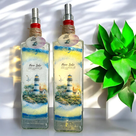 Upcycling-Flaschen Lampe, LED, personalisiert