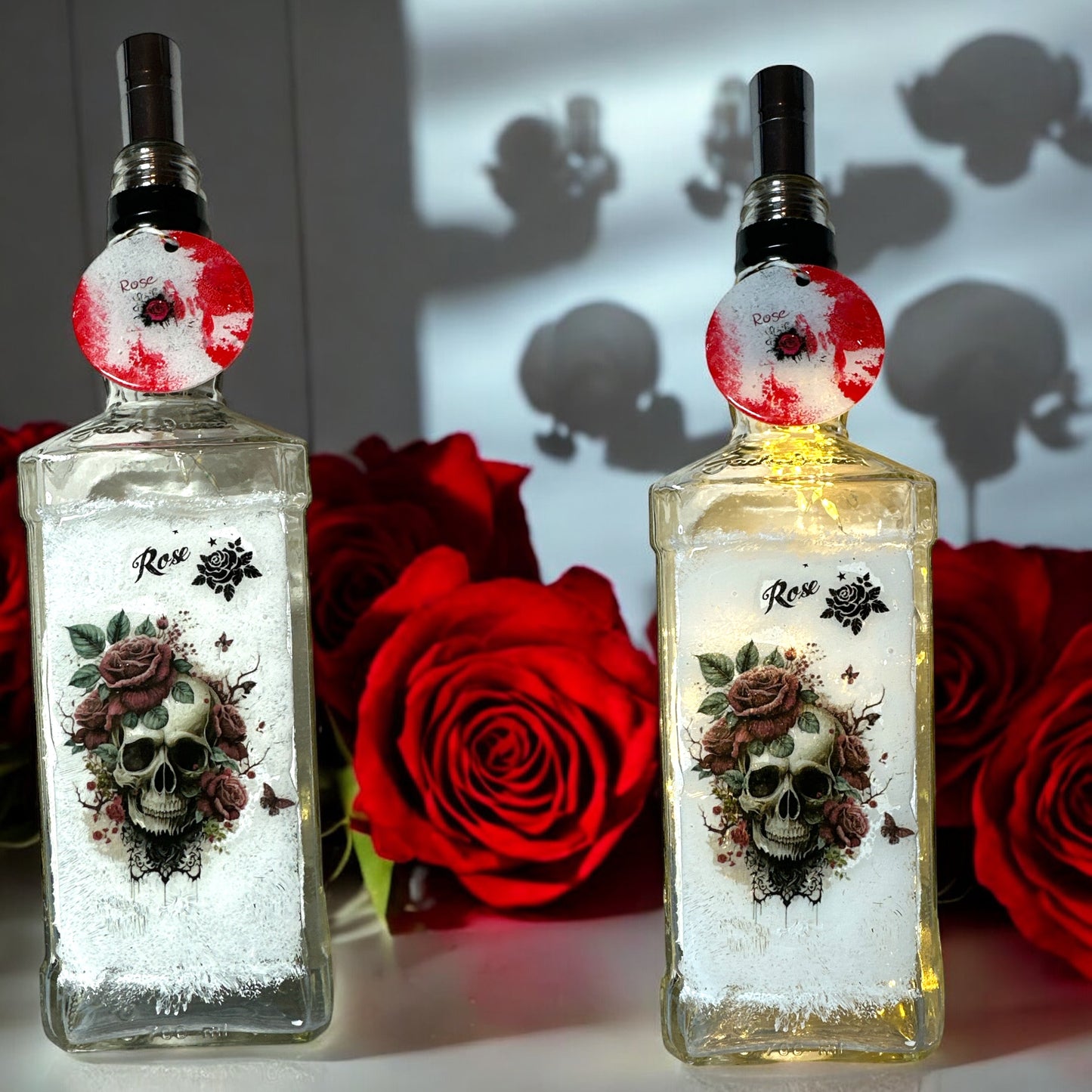 Upcycling-Flaschen Lampe, LED, personalisiert