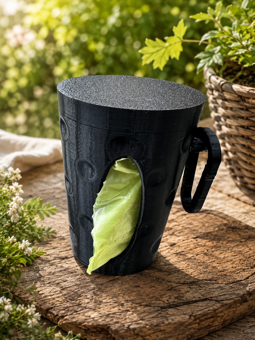 Gnodel vom Wingert Kotbeutelhalter im Dubbeglas-Design, freigestelltes Produktfoto